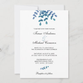 Convites Casamento Chic Eucalyptus Greenery Watercolor