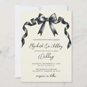 Convites Casamento Chic Moderno com Coquette Arco Negra