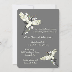Convites Casamento Chic Oriental Crane