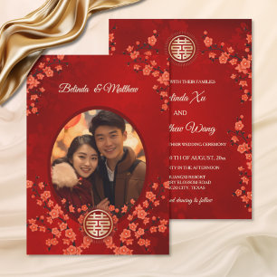 Convites Casamento Chinês com Cerejeira