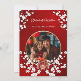 Convites Casamento Chinês com Cerejeira