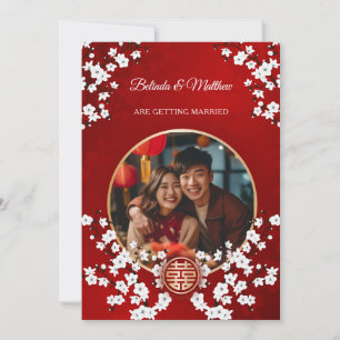 Convites Casamento Chinês com Cerejeira