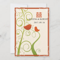 Casamento Chinês com Pássaros de Árvores