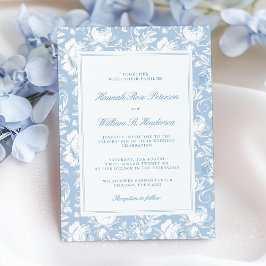 Convites Casamento Chinoiserie Algo Azul