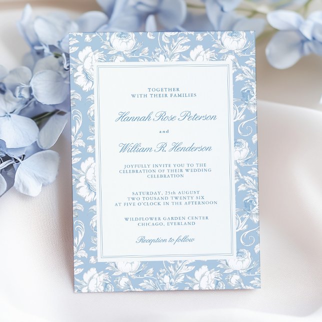 Convites Casamento Chinoiserie Algo Azul (Criador carregado)
