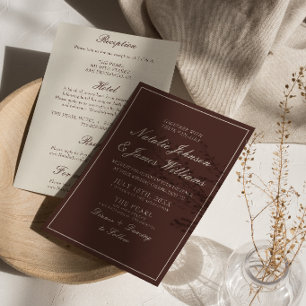 Convites Casamento Chique Chocolate Marrom Antigo Dinheiro