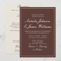 Casamento Chique Chocolate Marrom Antigo Dinheiro 