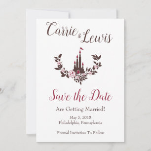 Convites Casamento Cinderella Fairytale Castle Floral Garla
