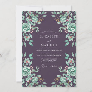 Convites Casamento Cinza Eucalipto Ranunculus Hortelã Ameix