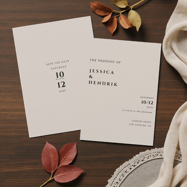 Convites Casamento Cinza Prata Minimalista Moderno e Elegan (Criador carregado)