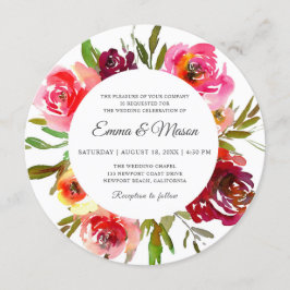 Convites Casamento Circular Romance Radiante