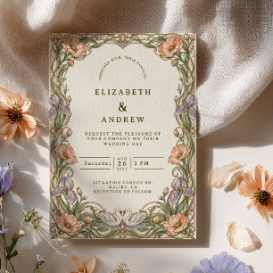 Convites Casamento Cisne Art Nouveau