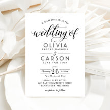 Casamento Clássico com Caligrafia em Preto e Branc