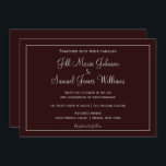 Convites Casamento clássico de ameixa escura e Cinza<br><div class="desc">Apresentado aqui é um clássico convite de casamento de ameixa escura e cinzas. Com um fundo de ameixa escura,  com texto de cinza,  suas informações podem ser facilmente inseridas usando os modelos simples. Saia da multidão hoje!</div>