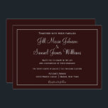 Convites Casamento clássico de ameixa escura e Cinza<br><div class="desc">Apresentado aqui é um clássico convite de casamento de ameixa escura e cinzas. Com um fundo de ameixa escura,  com texto de cinza,  suas informações podem ser facilmente inseridas usando os modelos simples. Saia da multidão hoje!</div>