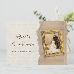 Convites Casamento clássico de arte da Vintage