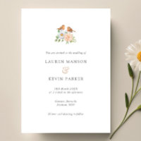 Casamento clássico de aves de amor simples