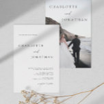 Convites Casamento Clássico de Foto Escrita Manuscrita Mode<br><div class="desc">Convite para Casamento Clássico de Foto Escrita Manuscrita pelo Elegante Moderno</div>