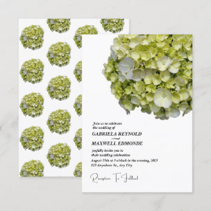 Convites Casamento Clássico de Hydrangea Verde