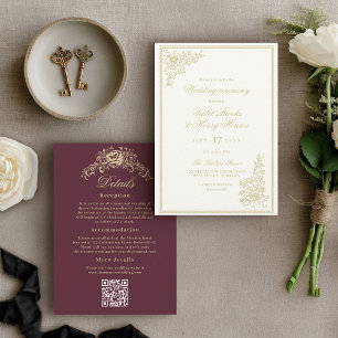 Convites Casamento Clássico de Jardim com Todos os Detalhes