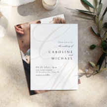 Casamento clássico de monograma de caligrafia