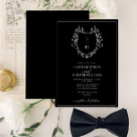 Convites Casamento Clássico de Monograma de Flor Selvagem N<br><div class="desc">Você está procurando uma reviravolta moderna em um convite clássico de casamento? Então não olhe mais que o nosso Clássico Monograma de Flor Negra Negra Convocação de Casamento de Crest! Este belo convite é desenhado com uma crista desenhada à mão embelezada com flores silvestres e borboletas. Ele apresenta suas iniciais...</div>