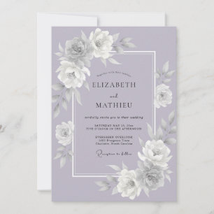 Convites Casamento Clássico de Natureza Lavanda