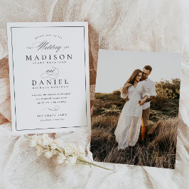 Convites Casamento Clássico de Script Moderno Elegante