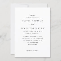 Casamento Clássico de Tipografia Simples Elegante