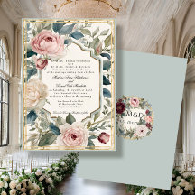 Casamento Clássico Dourado Francês Vintage Floral