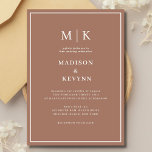 Convites Casamento Clássico Elegante Mocha Mousse<br><div class="desc">Convite de casamento Mocha Mousse Estes elegantes e modernos guardanapos de casamento ou chás de panela apresentam um simples design de texto preto e branco que exude o estilo minimalista. Adicione suas iniciais ou monograma para torná-las completamente suas.</div>