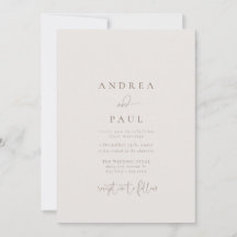 Casamento Clássico Elegante Moderno Minimalista