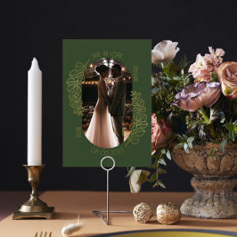 Convites Casamento Clássico Elegante Moss Verde Salve a Dat