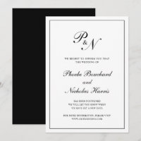 Casamento Clássico Elegante Preto e Branco