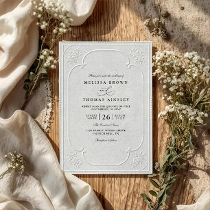 Convites Casamento Clássico Elegante Rebuscado Vintage