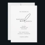 Convites Casamento Clássico Mínimo Negro Branco Moderno<br><div class="desc">Este convite de casamento branco é clássico,  simples,  chique e elegante. O perfeito para casamentos minimalistas modernos.</div>