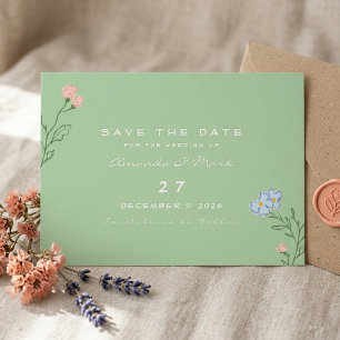 Convites Casamento Clássico Ousado Groovy Floral Retro Boho