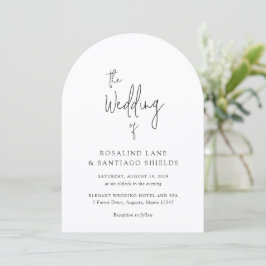 Convites Casamento Clássico Preto e Branco Moderno