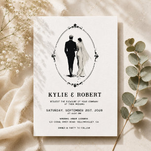 Convites Casamento Clássico Romântico Vintage do Velho Mund