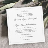 Casamento clássico simples da esquadra da elegânci