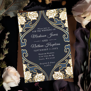 Convites Casamento Clássico Vitoriano Elegante