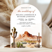 Casamento Código QR de Cactus da Montanha do Deser