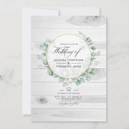 Convites Casamento Código QR de Celeiro Rústico do Campo Eu