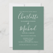 Casamento Código QR Moderno Elegante Verde Eucalip