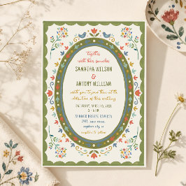 Convites Casamento Colorido Caprichoso Folclórico Floral Av