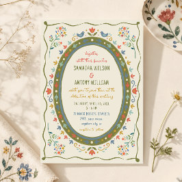 Convites Casamento Colorido Caprichoso Folclórico Floral Av