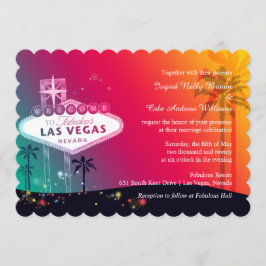 Convites Casamento Colorido da Faixa de Las Vegas