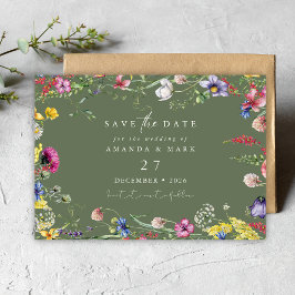 Convites Casamento Colorido de Flor Silvestre Boho Chic de