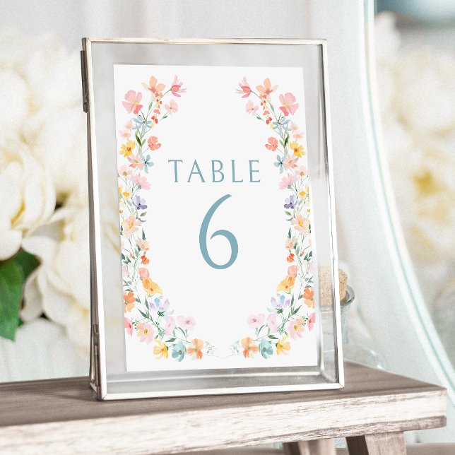 Convites Casamento Colorido de Flores Selvagens Brilhantes (Criador carregado)