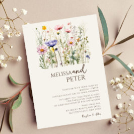 Convites Casamento Colorido de Fotografias de Beige Monogra